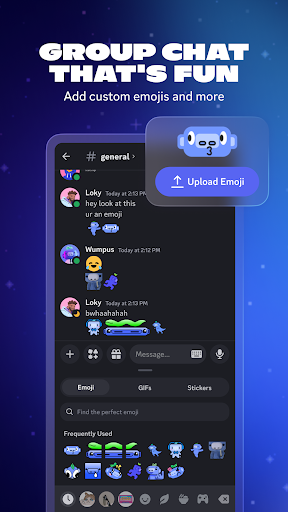 Общайтесь и играйте с Discord — экран приложения
