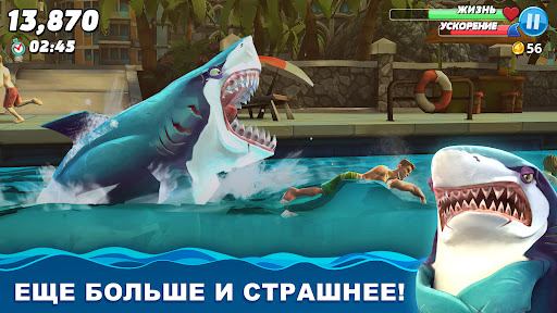 Hungry Shark World — экран приложения