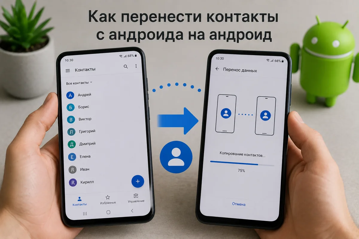 Как перенести контакты с андроида на андроид