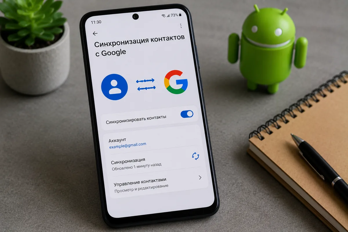 Как делается синхронизация контактов Android с Google