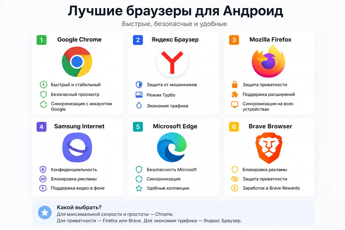 Лучшие браузеры для Андроид