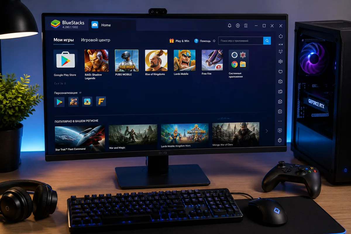 Как установить Bluestacks и играть на компьютере игры для Андроид
