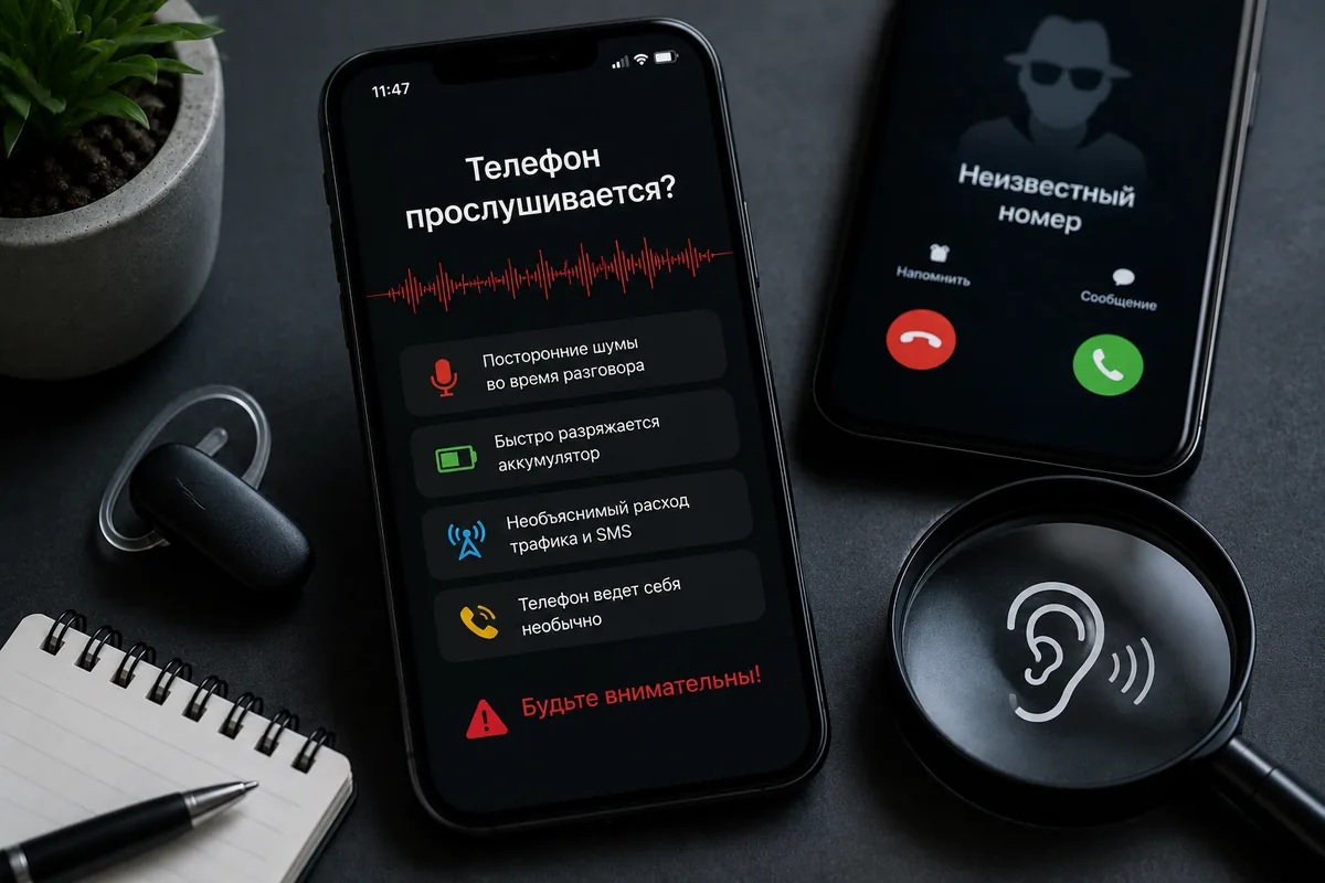 Как узнать, что телефон прослушивается