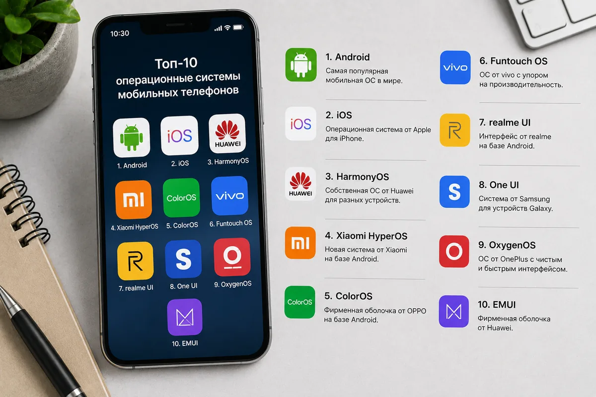 Топ-10 Операционные системы мобильных телефонов