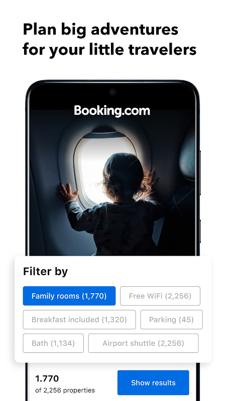 Booking.com: Hotels and more — экран приложения